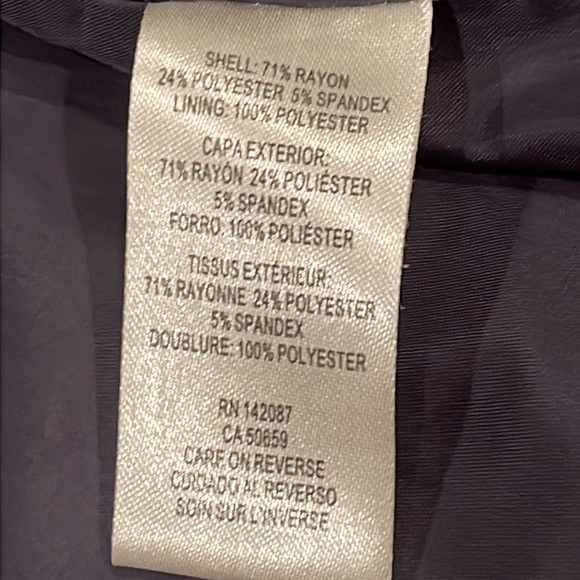 Simply Noelle jacket, navy, gold button trim, rayon blend, S/M - Picture 6 of 8